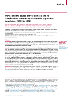 Trends and the course of liver cirrhosis and its complications in Germany